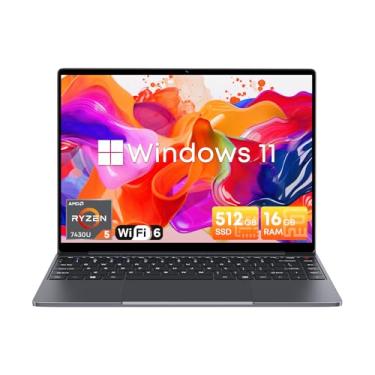 Imagem de CHUWI Laptop CoreBook X de 14 polegadas, AMD Ryzen 7430U (até 4,3 GHz), 16 GB DDR4 RAM 512 GB SSD, computador laptop Windows 11, IPS FHD 2160 * 1440, HDMI, WiFi 6, BT5.2, USB 3.0, webcam