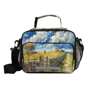 Imagem de Blueangle Lancheira térmica doméstica camponesa para mulheres e homens - bolsa térmica à prova de vazamento com alça de ombro ajustável, lancheira reutilizável para trabalho, piquenique (375)