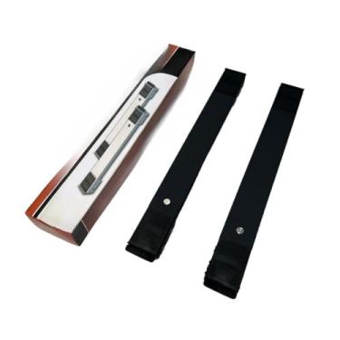 Imagem de Suporte de Alumínio com Rodas, Base Carrinho Universal para Geladeira, Fogão e Máquina de Lavar, Leve e Durável (2 UNI,Preto)