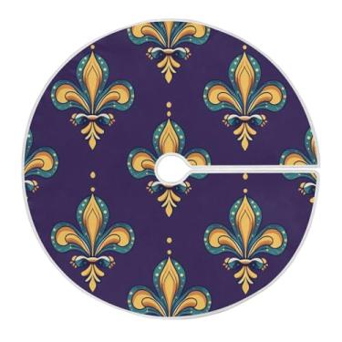 Imagem de Blueangle Saia de árvore de carnaval de 118 cm saia de poliéster macio para decoração de carnaval (122)