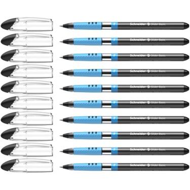Imagem de Schneider Caneta esferográfica Slider Basic F (fina), 0,7 mm, barril transparente, tinta preta, caixa com 10 canetas (151001)