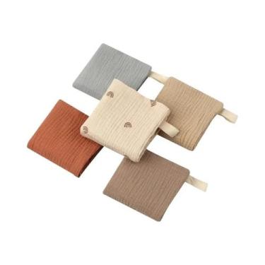 Imagem de Toalha De Algodão Absorvente Para Bebês, 5 Peças, Panos De Boca Para R