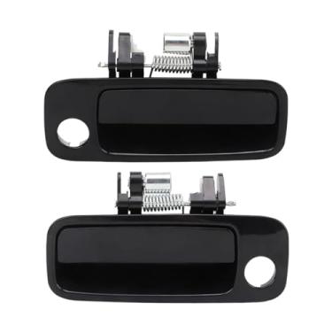 Imagem de 2 peças de maçaneta externa para porta de carro 69210AA010, pega confortável, preta, compatível com Camry 1997 1998 1999 2000 2001