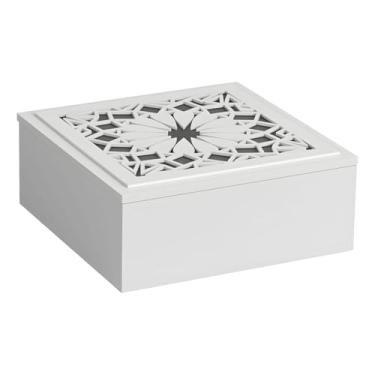 Imagem de ＫＬＫＣＭＳ Organizador de saquinhos de chá de madeira, porta-saquinhos de chá, presente multifuncional, caixa de armazenamento de chá com 9 compartimentos,