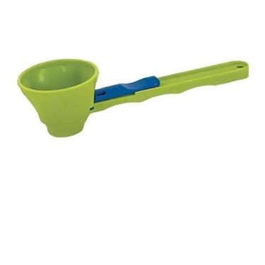 Imagem de Colher de Medição Scoop Dosador com Controle de Fluxo, Verde, ABS, 12,7x4,5x3,8cm, para Suplementos e Ingredientes