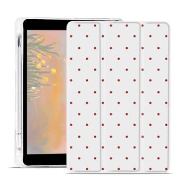 Imagem de AdorableWhimsy Linda capa estampada de bolinhas para iPad Air de 13 polegadas M3/M2 (2025/2024) capa protetora de couro com design elegante, capa traseira macia dobrável com suporte para lápis