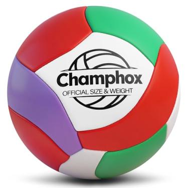 Imagem de Champhox Bola de voleibol macia tamanho oficial 5 2026 novo padrão para nova temporada para meninas, meninos, adolescentes, jovens, iniciantes, treinamento de equipe, bola de vôlei durável para