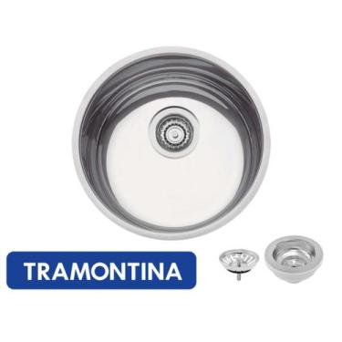 Imagem de Cuba Pia Cozinha Redonda Tramontina 38x16 Inox 94014/202