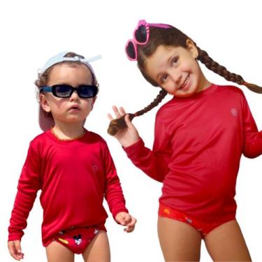 Imagem de Camiseta Proteção Solar Uv50+ Infantil Unissex Praia Piscina - Patrulh