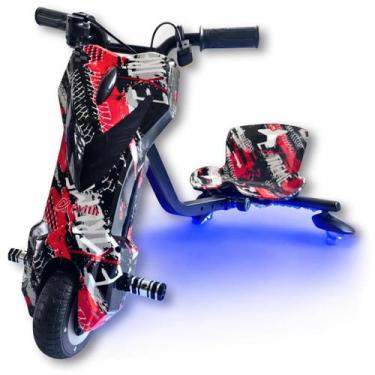 Imagem de Triciclo Drift Eletrico Infantil 3 Rodas 150w Bluetooth Led até 15kmH 
