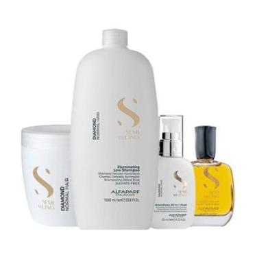 Imagem de Kit Alfaparf Milano Professional Semi Di Lino Diamond - Shampoo e Máscara e Finalizador e Óleo-Unissex