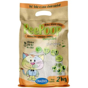 Imagem de Chalesco Peepoop Areia Higiênica Biodegradável de Mandioca para Gatos Grãos Finos 2 kg