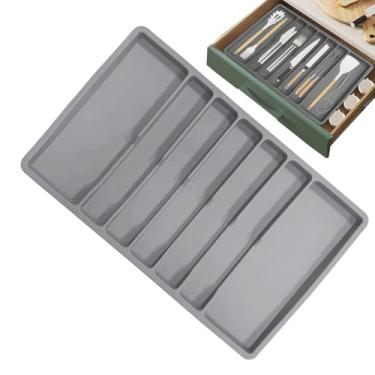 Imagem de Organizador De Gaveta Para Cozinha,Organização De Cozinha Em Silicone De Grande Capacidade | Organizador De Gaveta Para Utensílios,Para Quarto Apartamento Sala Quarto Talheres Joias Cosméticos