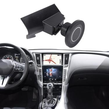 Imagem de Moittellc Suporte de telefone para carro compatível com Infiniti Q50 Q60 2015-2024, suporte para celular com saída de ar no console central, suporte de navegação, acessórios de suporte de telefone com