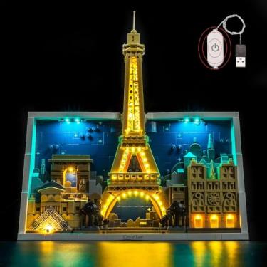 Imagem de LocoLee Kit de luzes compatível com Lego 21064 Paris – Cidade do amor – sem luzes apenas modelo, acessórios de iluminação LED compatíveis com Lego 21064 Paris City Love (versão padrão)