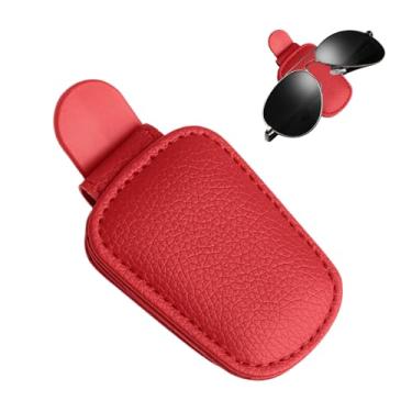 Imagem de Porta-Óculos De Sol Para Visor De | Fivela Magnética Universal Em Couro Sintético | Porta-Óculos Para Visor,para Viagem Aniversário da Mãe do Pai Veículo Condução Tablier Teto