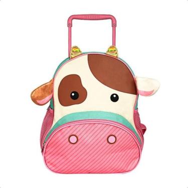 Imagem de Mochila Escolar De Rodinhas Infantil Estampa Vaca Premium - Clio Pets