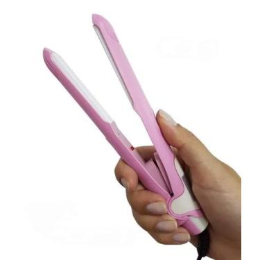 Imagem de  Mini Chapinha Prancha De Cabelo Portátil Com Case Transporte - BC BOR