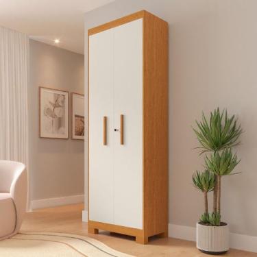 Imagem de Armário Multiuso ACP Móveis Iris Plus 2 Portas com Chave, Cinamomo/Off