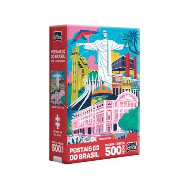 Imagem de Puzzle Quebra Cabeça Monumentos Do Brasil 500 Peças Nano - Toyster