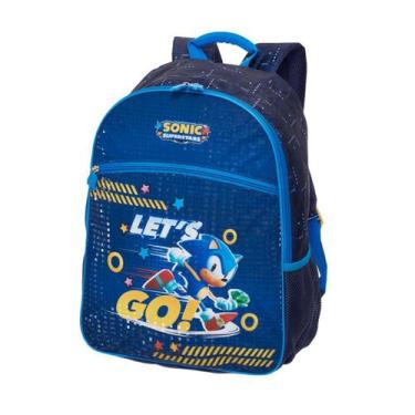 Imagem de Mochila de Costas Sonic Resistente Escolar Meninos Infantil - Pacific,
