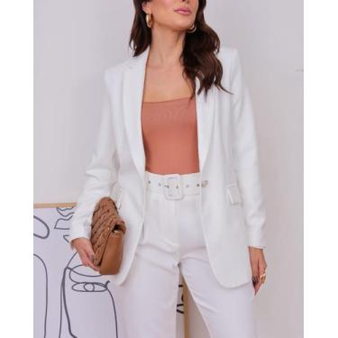Imagem de Blazer de Alfaiataria Alongado com Botões Madreperola Stella - MOS Mar