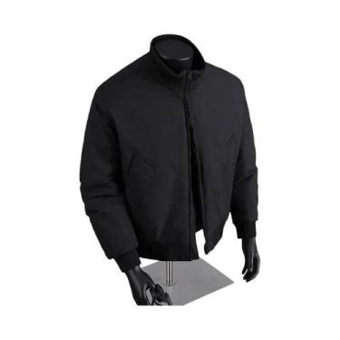 Imagem de Jaqueta Bomber Masculina Quente De Inverno, Corta-Vento, Casaco Acolch