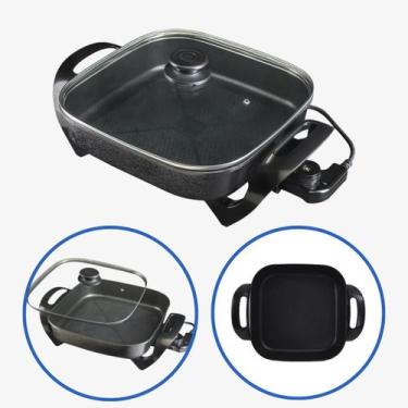 Imagem de Panela Elétrica Quadrada Antiaderente Mangiare Agratto 220V, 220V