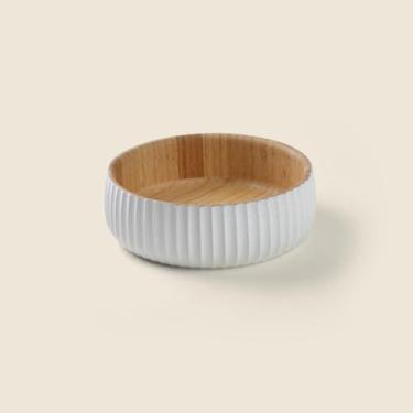 Imagem de Saladeira Scandi Bambu Branco 19x6cm - ACASA - ACASA, Branco