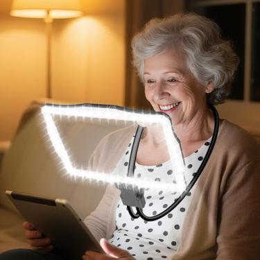 Imagem de Lupa HQGZQL 10X 27x20 cm com Luz LED e Uso Mãos-Livres