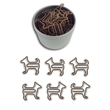 Imagem de Butler in the Home Scottie clipes de papel em forma de cachorro 40 unidades em lata prata e caixa de presente de prata ótimo para colecionadores de clipe de papel ou amantes de cães e animais de estimação, Marrom