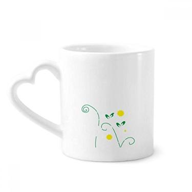 Imagem de Flor Plantas Folhas Verdes Pétala Caneca Café Cerâmica Copos Copo Coração Vidro
