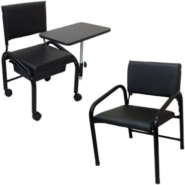 Imagem de Kit Cadeira Manicure Pedicure + Cadeira Cliente - Renovar - Renovar Mó