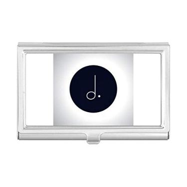 Imagem de White Music — Carteira preta com porta-cartões pontilhados Mim