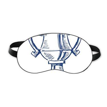 Imagem de Protetor de olhos para dormir azul troféu Campeonato de futebol macio para noite