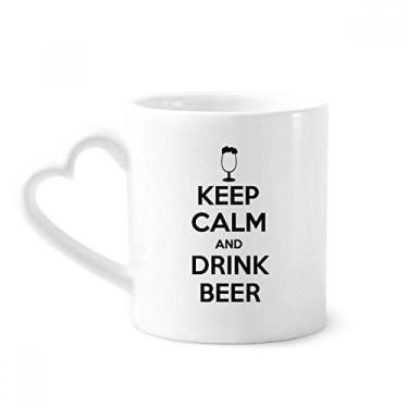 Imagem de Caneca de cerveja Keep Calm And Drink Coffee Ceramic Drinkware Glass Heart Cup