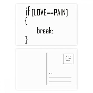 Imagem de Declaração se amor equivale à dor conjunto de cartões postais de aniversário cartão de agradecimento