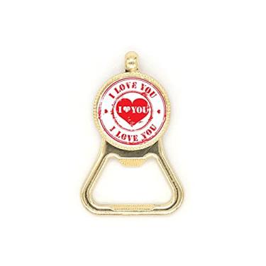 Imagem de Chaveiro de aço inoxidável para o Dia dos Namorados Vermelho Love You Beer da Postmark