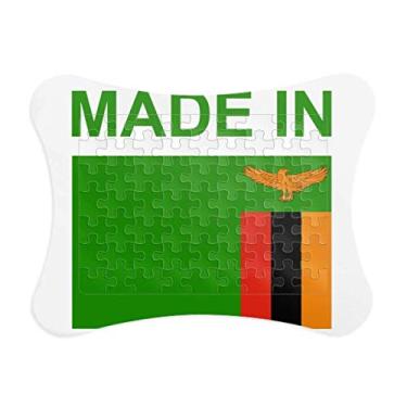 Imagem de Moldura de quebra-cabeça feita na Zâmbia Country Love Decoração de quadro Enfeite de jogo de quebra-cabeça