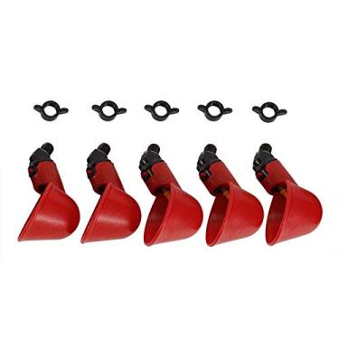 Imagem de 5 pçs copos de bebedouro de frango de plástico para pássaros bebedouros automáticos de água copos para pássaros codorna pombo frango galinha(3#)