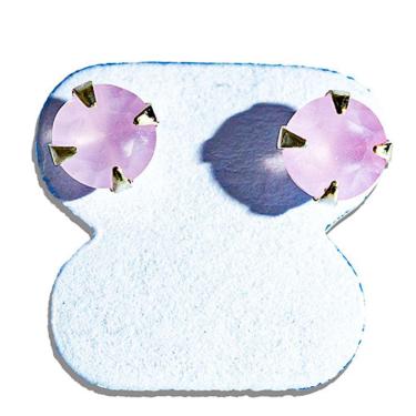 Imagem de Brinco Ponto de Luz Zircônia Rosa 5mm Prata 925 136802