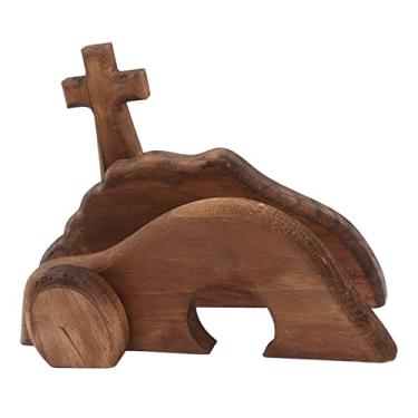 Imagem de A Cena De Páscoa Da Tumba Vazia E Decoração De Cruz, Kit De Pacote De Bandeja De Páscoa Da Tumba De Jesus, Decorações De Bandeja Em Camadas De Sinal De Páscoa De Madeira De Jesus Para (A)