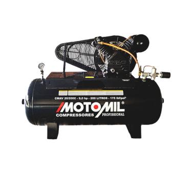 Imagem de Compressor De Ar A Gasolina 20 Pés 9hp 200 Litros Motomil