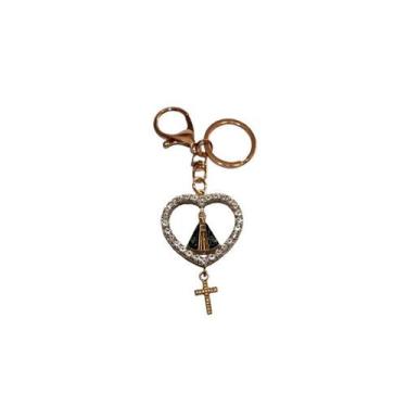 Imagem de Chaveiro de Nossa Senhora Aparaceida Coração com Strass - Outros