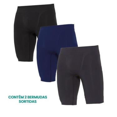 Imagem de 2 Bermudas Térmica Sport Esportiva Sem Costura Para Corrida Academia F