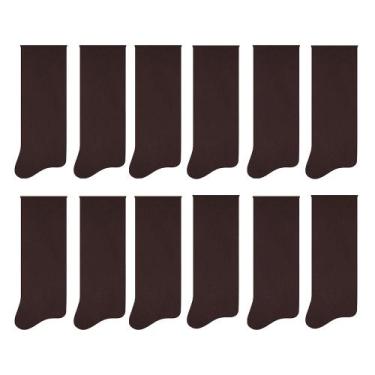 Imagem de 12 Pares De Meias Anatômicas Com Cano Longo Sem Punho Sociais Selene M