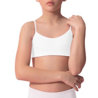 Imagem de Sutiã Top Selene Para Meninas Moça Infantil Sem Bojo Sem Costura, Bran