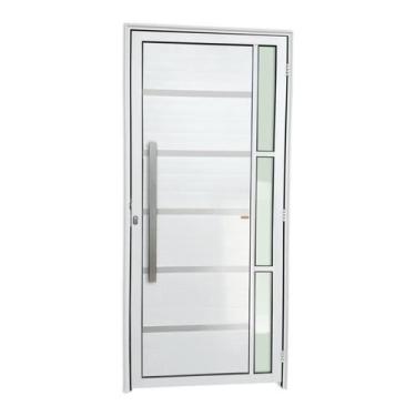 Imagem de Porta de Alumínio Lambri 210x90cm com Puxador Miraggio Brimak