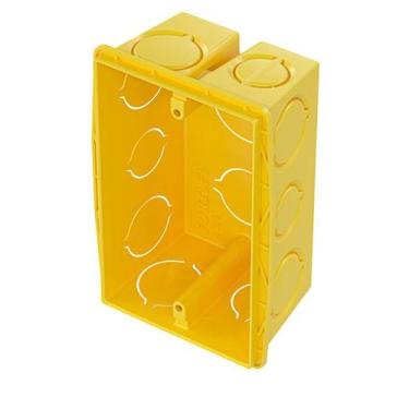Imagem de Caixa de Luz Embutir Plástica Fortlev - 4x2 - Amarela
