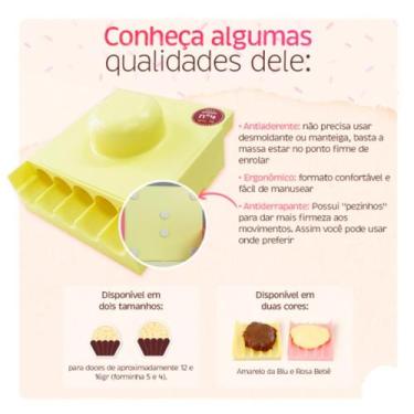 Imagem de Enrolador Doces Docinhos Brigadeiro Amarelo 16G - Bluestar